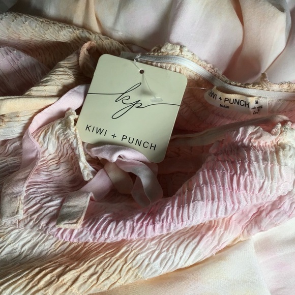 Kiwi and punch strapless maxi dress Tie-dyed NWT - Picture 3 of 4